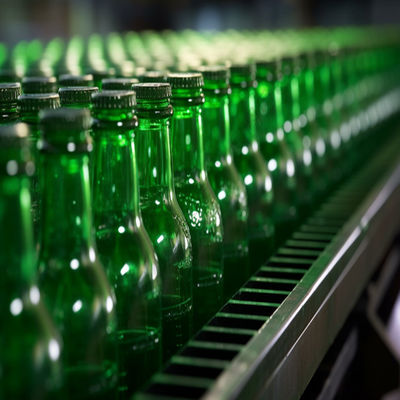Buy 350ml Glass Bottle Production Line with PLC Control System and Overseas Service Available online manufacture