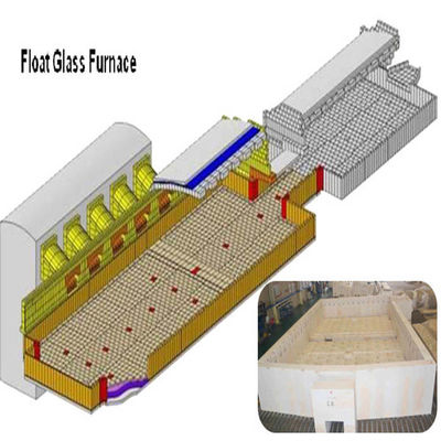 Buy 300 TPD Energy Saving Cross Fired Furnace with Refractory Materials for Glass Melting online manufacture