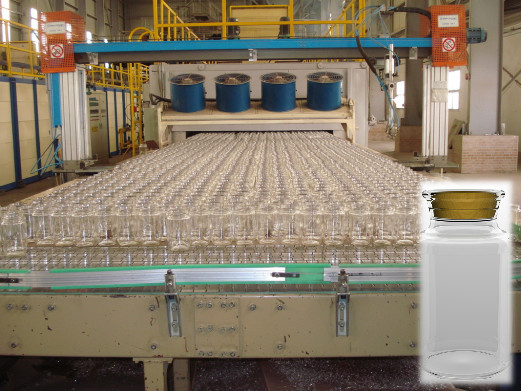 Flint Jar Glass Bottle Production Line ISO45001 Pudding Glass 300ml